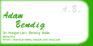 adam bendig business card
